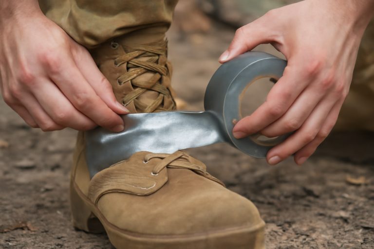 Военные лайфхаки: как с помощью скотча зафиксировать шнурки на берцах