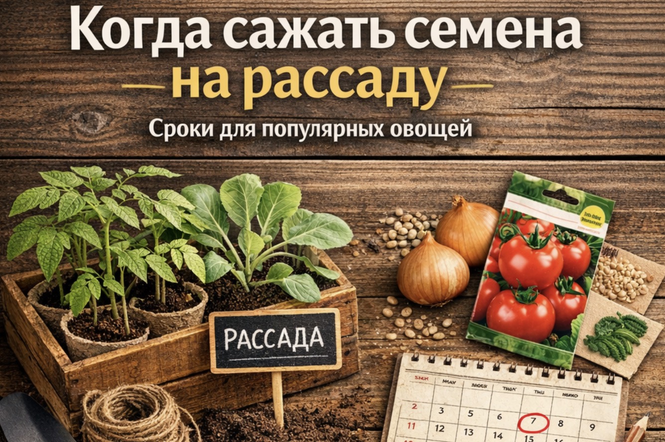 Когда сажать семена овощей на рассаду в 2026 году: сроки для популярных овощей и как не ошибиться