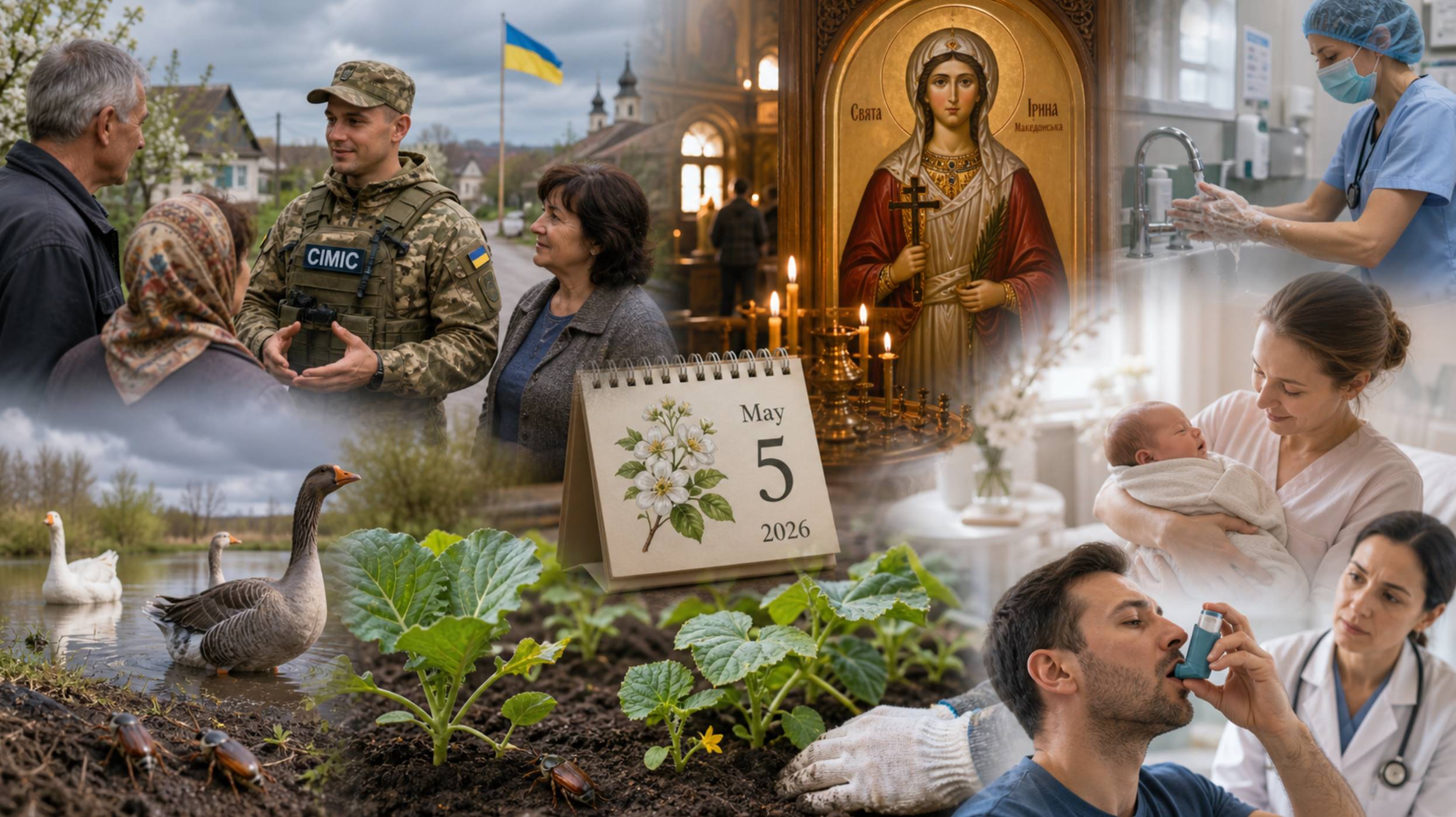 Узнайте, какой праздник 5 мая 2026 года в Украине. Церковный календарь, день святой Ирины, народные приметы, запреты, профессиональные и международные даты — в одной подробной статье.