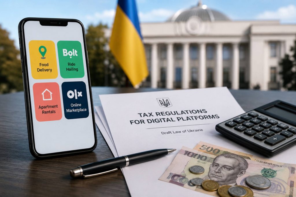В Украине готовят новые налоговые правила для Glovo, Bolt, OLX и других цифровых платформ. Ставка налога составит 10%, запуск — с 2027 года.