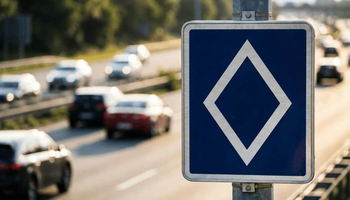 В Европе появился знак с белым ромбом: что он запрещает автомобилистам